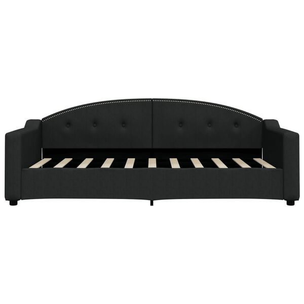 vidaXL Dnevni krevet crni 90 x 190 cm od tkanine