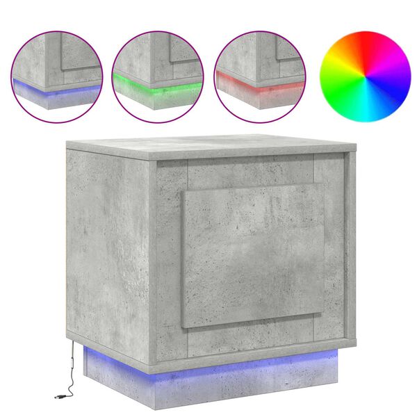 vidaXL Noćni ormar Betonski sivi 44 x 34,5 x 45 cm Konstruirano drvo