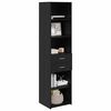 vidaXL Highboard Crni hrast 45 x 42,5 x 185 cm Konstruirano drvo
