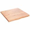 vidaXL Stolna ploča svjetlosmeđa 60x60x(2-4) cm tretirana hrastovina