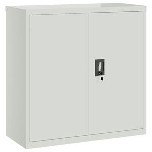 vidaXL Uredski ormar s 2 vrata sivi 90 cm čelični
