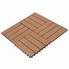 vidaXL Pločice za decking 11 pcs Smeđa 30 x 30 cm Drvoplastična smjesa