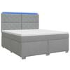 vidaXL Boxspring krevet s madracem Svjetlosiva 160 x 200 cm Tkanina