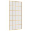 vidaXL Klizna vrata zlatna 102,5x205 cm matirano staklo ESG i aluminij