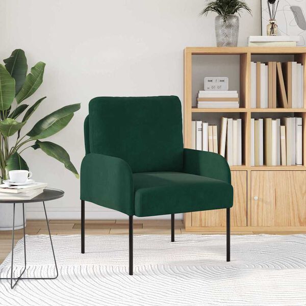 vidaXL Sofe s jastukom 55cm Tamnozelena &Scaron;perploča