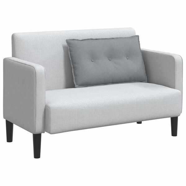 vidaXL Jastuk za leđa Svijetlo siva 80 x 19 x 50 cm tkanina