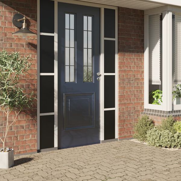 vidaXL Prozorska folija statična matirana crna 90x2000 cm PVC