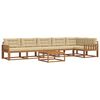 vidaXL Set vanjskih sofa s jastukom 7 pcs Prirodna i bež