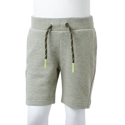 Dječje kratke hlače s vezicom svijetle kaki prošarane 92