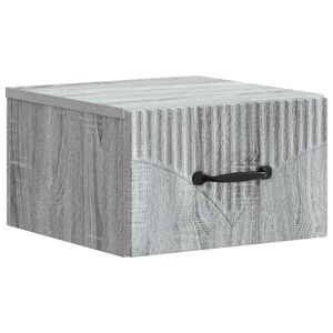 vidaXL Noćni ormarić za montažu na zid Siva sonoma 34,5 x 33 x 20 cm