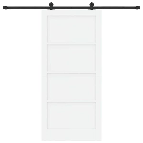 vidaXL Klizna vrata ORKDAL Bijelo 93 x 202 cm Čvrsto borovo drvo