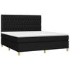 vidaXL Krevet box spring s madracem LED crni 180x200 cm od tkanine