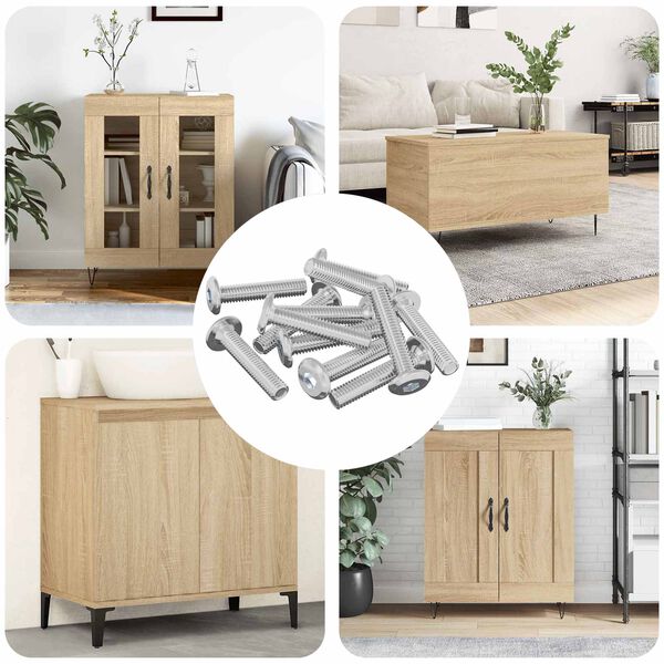 vidaXL Vijak za zaključavanje 12 pcs Srebrno M6 x 30 mm Čelik