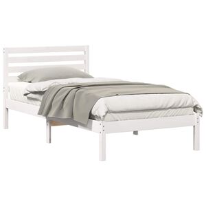vidaXL Krevetna konstrukcija Bijelo 80 x 200 cm Čvrsto borovo drvo
