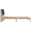 vidaXL Krevetni okvir s tapiciranim uzglavljem Smeđa 100 x 200 cm