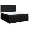 vidaXL Krevet s oprugama i madracem crni 200x200 cm od tkanine