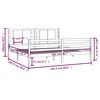 vidaXL Okvir za krevet od masivne borovine crni 200 x 200 cm