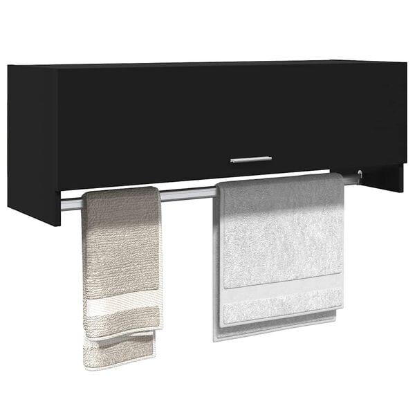 vidaXL Ormar crni 100 x 32,5 x 35 cm od konstruiranog drva