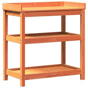 vidaXL Stol za sadnju s policama smeđi 82,5 x 45 x 86,5 cm od borovine