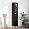 vidaXL Highboard Crni hrast 34,5 x 34 x 180 cm Konstruirano drvo