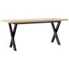 vidaXL Stolić za kavu X-oblika 110x40x45,5 cm od borovine i čelik