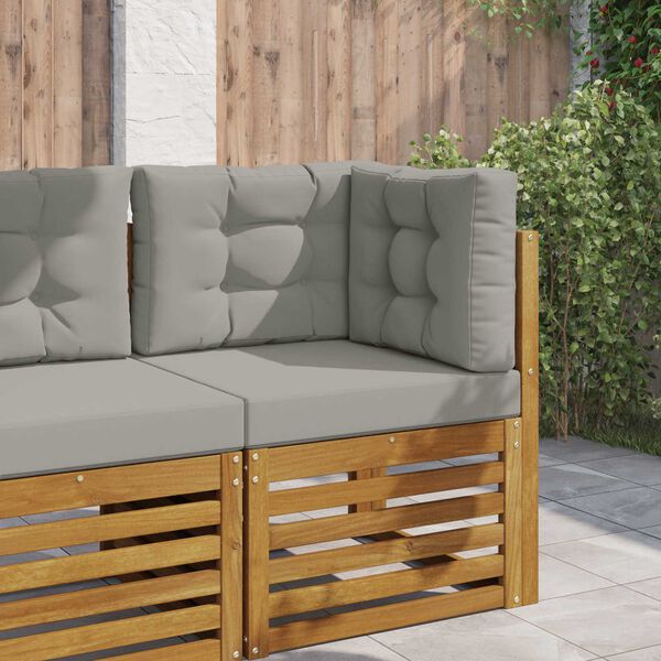 vidaXL Jastuk za vanjsku sofU 3 pcs Sivi Poliester