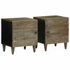 vidaXL Noćni ormarići 2 kom svijetlo sivi 40x33x46 cm Puno drvo Mango