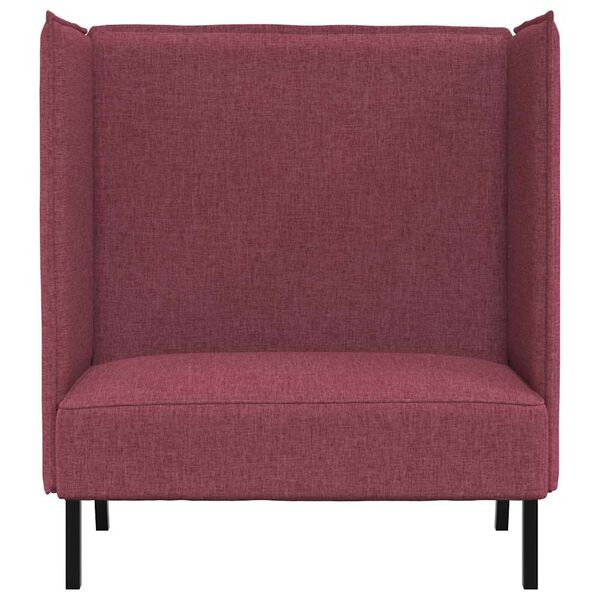 vidaXL Sofa s visokim naslonom 101cm boja crnog vina tkanina