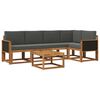 vidaXL Set vanjskih sofa 6 pcs Prirodna i antracit Čvrsto drvo akacije