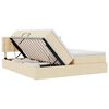 vidaXL Krevet s od storage s madracem Krema 200 x 200 cm Lažna koža