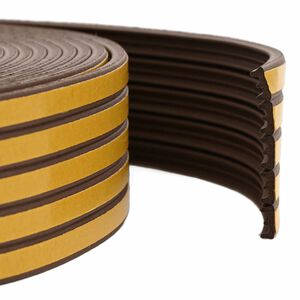 vidaXL Samoljepiva brtvila za prozore Smeđa 15 x 8 mm 12 m EPDM pjena