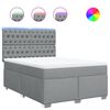 vidaXL Krevet box spring s madracem svjetlosivi 140x200 cm od tkanine