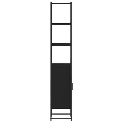 vidaXL Kupaonski ormarić crni 33x33x185,5 cm od konstruiranog drva