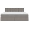 vidaXL Krevet s madracem i skladi&scaron;tem Sivo-smeđa 180 x 200 cm