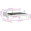 vidaXL Dnevni krevet na razvlačenje tamnosivi 80 x 200 cm baršunasti