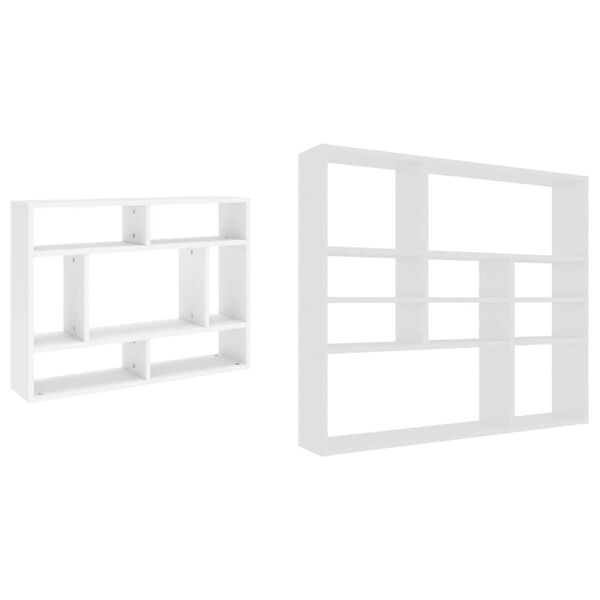 vidaXL Zidna polica bijela 90 x 16 x 78 cm konstruirano drvo