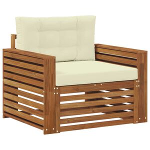 vidaXL Set vanjskih sofa Čvrsto drvo akacije i poliester Prirodna