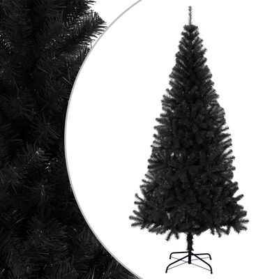 vidaXL Umjetno božićno drvce sa stalkom crno 240 cm PVC