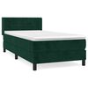 vidaXL Box spring krevet s madracem tamnozeleni 90x190 cm bar&scaron;unasti