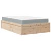 vidaXL Krevet s madracem 140 x 190 cm od masivne borovine