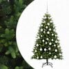 vidaXL Umjetno božićno drvce s kuglicama 120 cm 150 LED lampica