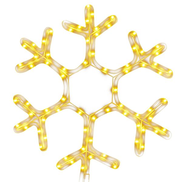 vidaXL Figura božićne pahulje sa 72 LED žarulje topla bijela 38x37 cm