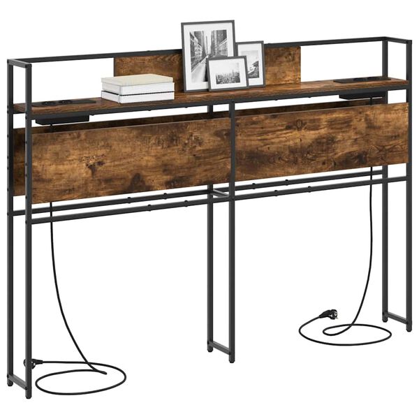 vidaXL Skladi&scaron;no uzglavlje Dimljeni hrast 150 cm Konstruirano drvo