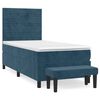 vidaXL Box spring krevet s madracem tamnoplavi 100x200 cm bar&scaron;unasti