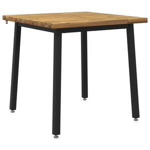 vidaXL 60 x 55 x 75 cm Čvrsto drvo akacije Bijela i crna Pravokutni