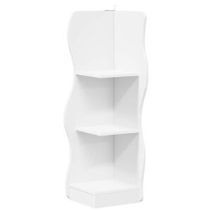 vidaXL Kutna polica Bijela 34 x 33 x 102 cm Konstruirano drvo