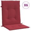 vidaXL Jastuci za vrtne stolice 6 kom boja vina 100x50x3 cm od tkanine