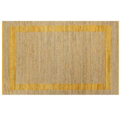vidaXL Ručno rađeni tepih od jute žuti 120 x 180 cm