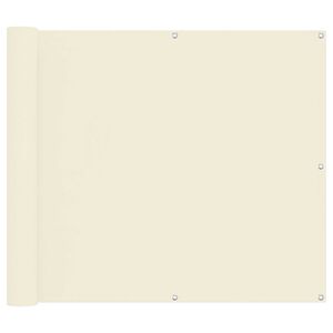 vidaXL Balcony ekran Krema 100 x 800 cm Oxford tkanina