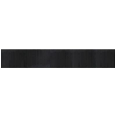 vidaXL Tepih pravokutni crni 80 x 500 cm od bambusa